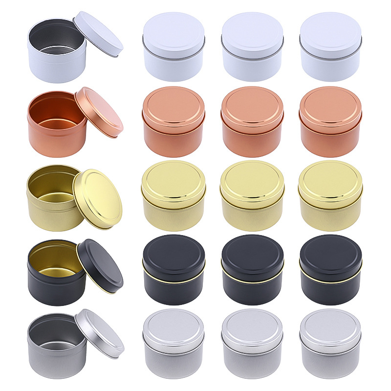 Candle Making Jars With Lids - Round Aluminum Candle Tins with Lid,