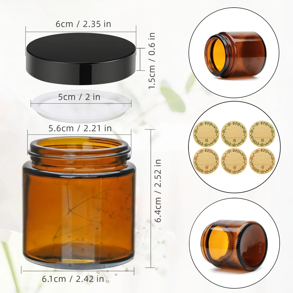 Glass Candle Jars, 4oz Amber R - đánh giá và giá Candle Making Jars With Lids