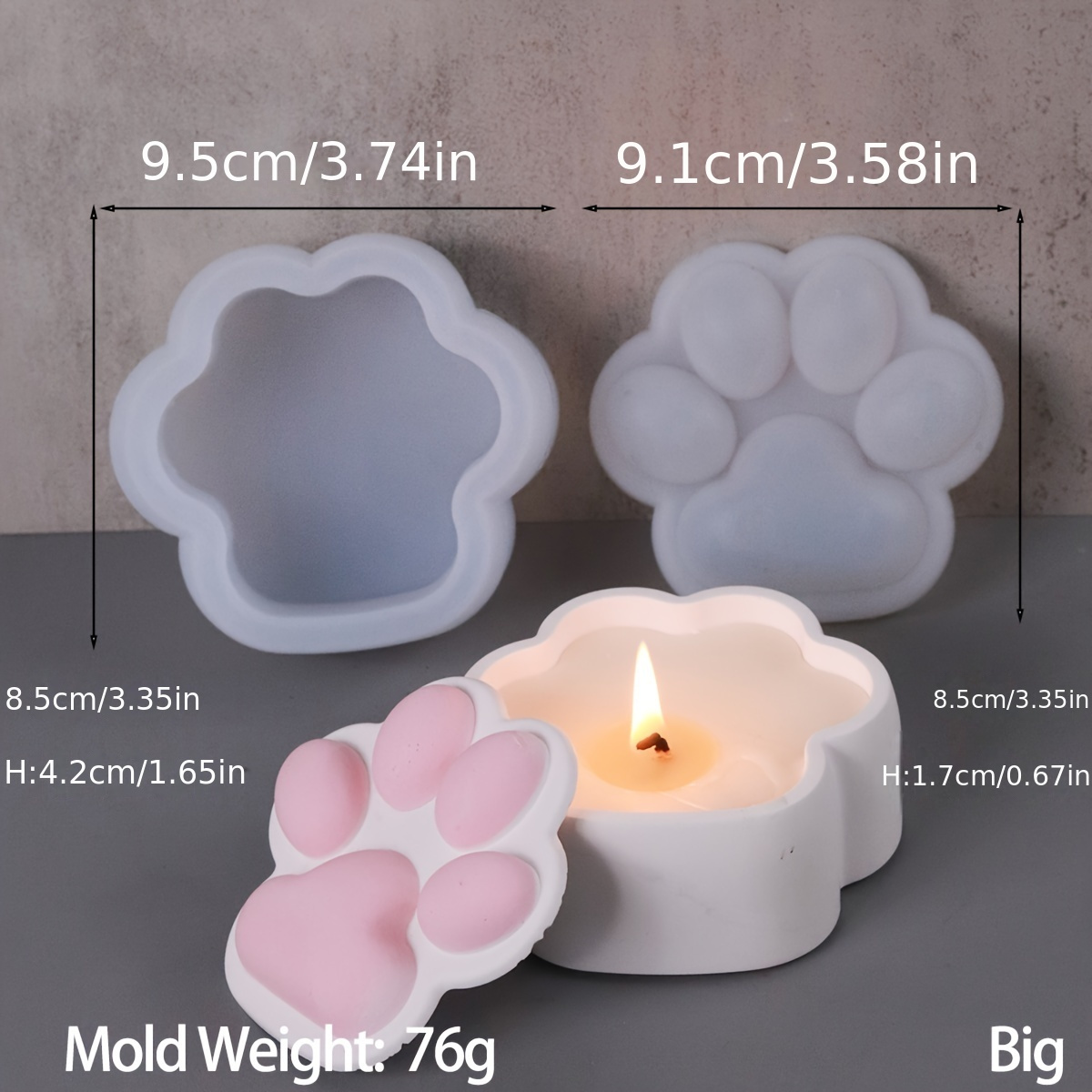 Cat Claw Storage Box Silicone  - đánh giá và giá Candle Making Jars With Lids