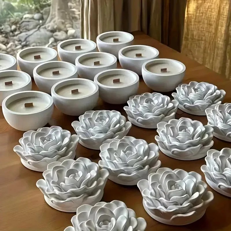 top quality 3d rose flower can - đánh giá và giá Candle Making Jars With Lids