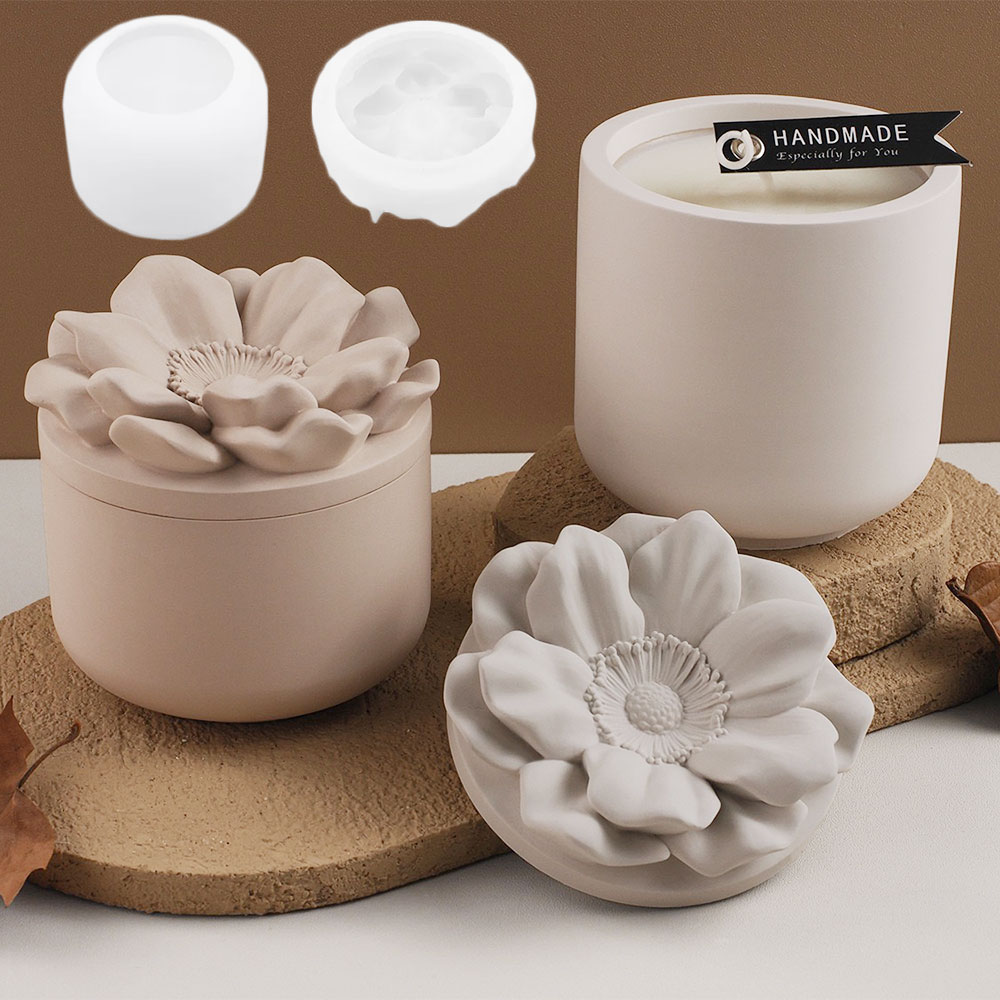 Sunflower Storage Box Silicone - đánh giá và giá Candle Making Jars With Lids