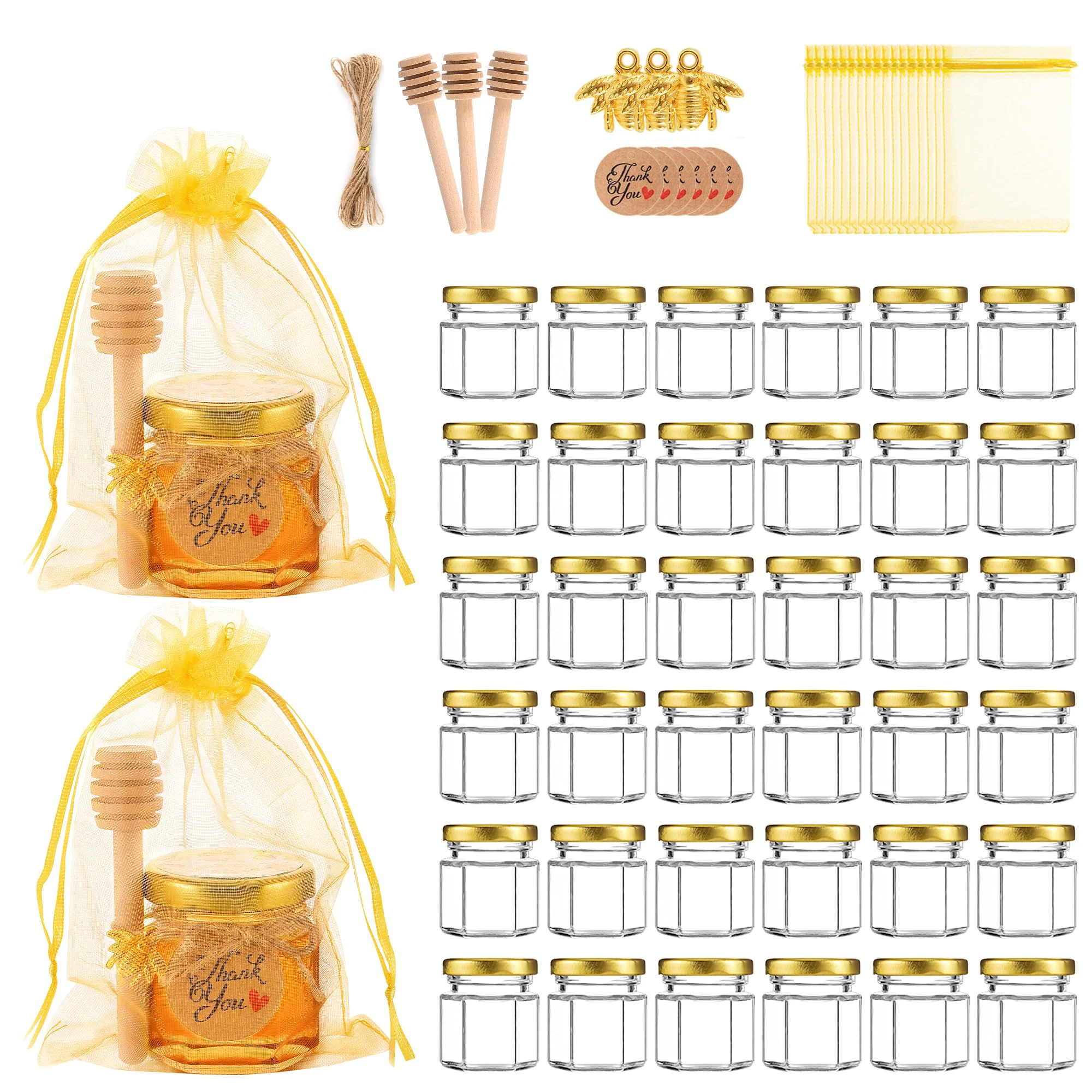 1.5Oz Hexagon Mini Glass Honey - đánh giá và giá Candle Making Event