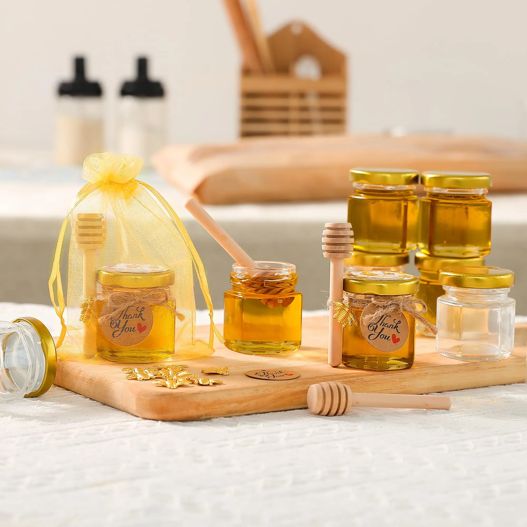 1.5Oz Hexagon Mini Glass Honey - đánh giá và giá Candle Making Event