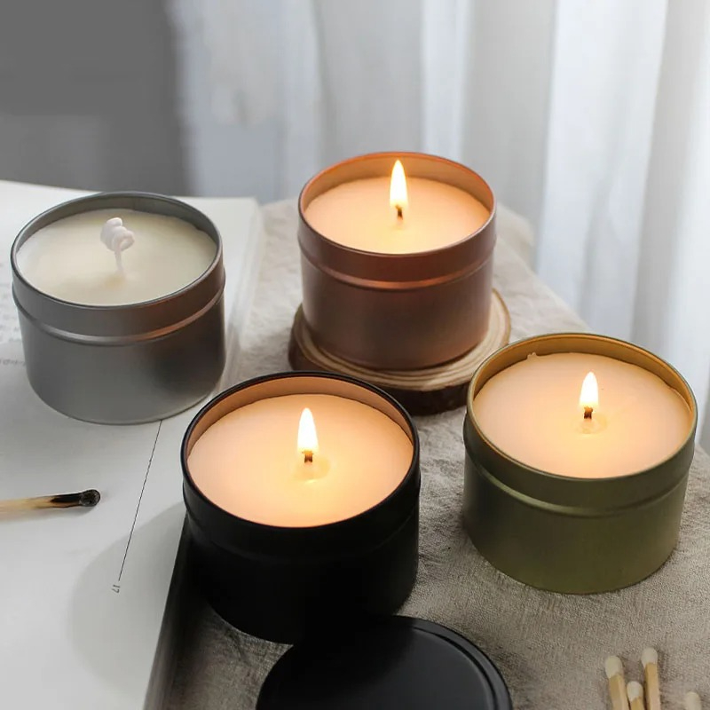Round Aluminum Candle Tins wit - đánh giá và giá Candle Making Jars With Lids