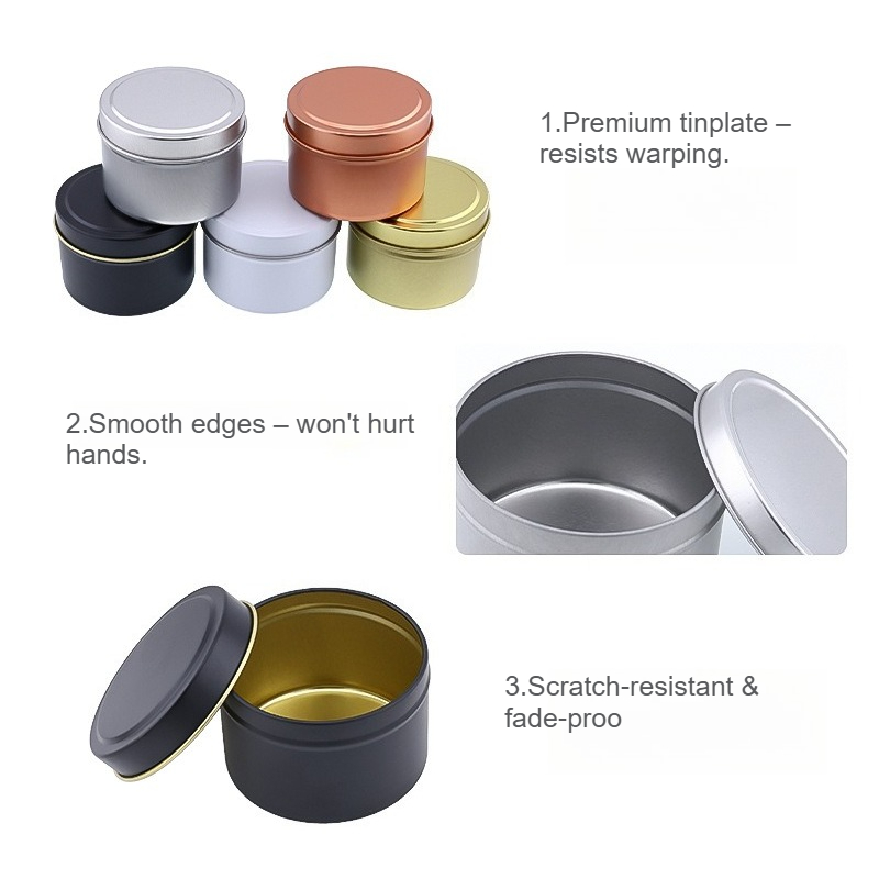 Round Aluminum Candle Tins wit - đánh giá và giá Candle Making Jars With Lids