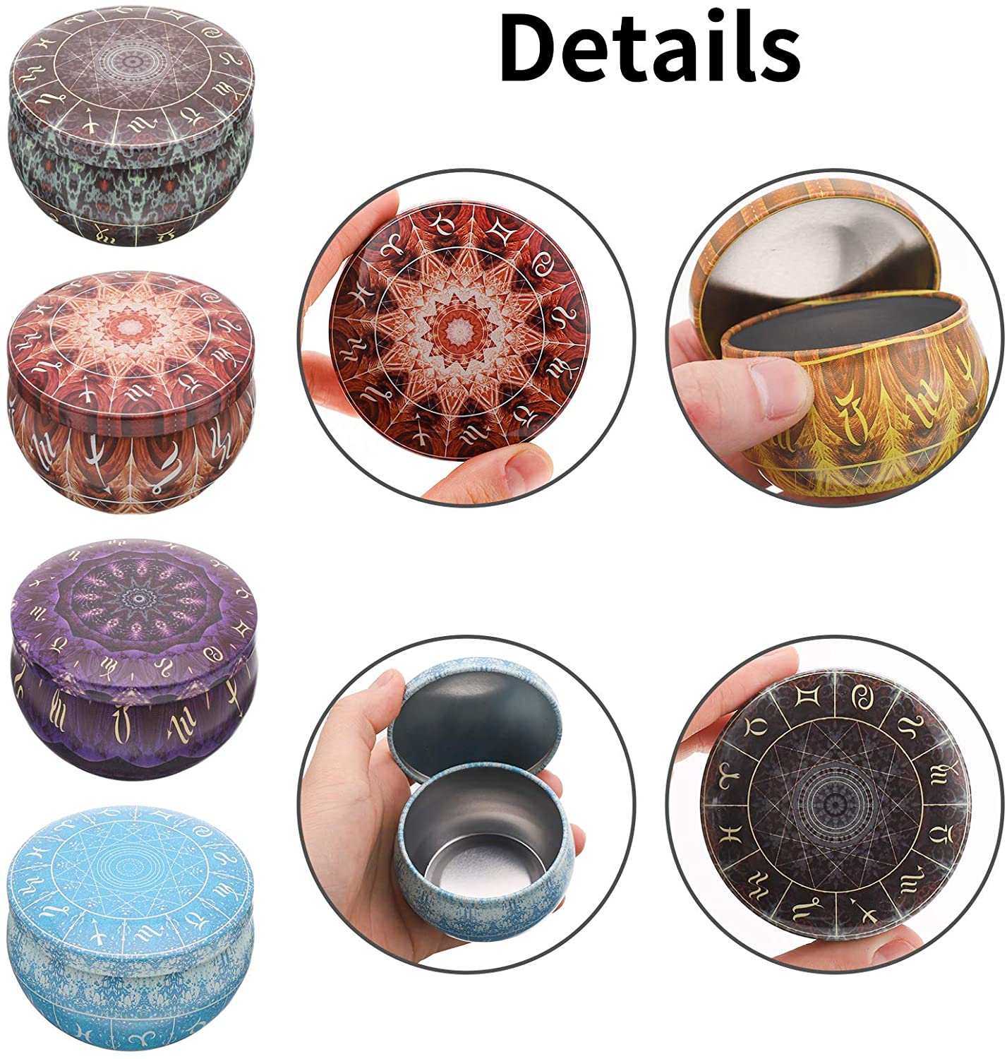 12 pack Candle Tins Round Cand - đánh giá và giá Candle Making Jars With Lids