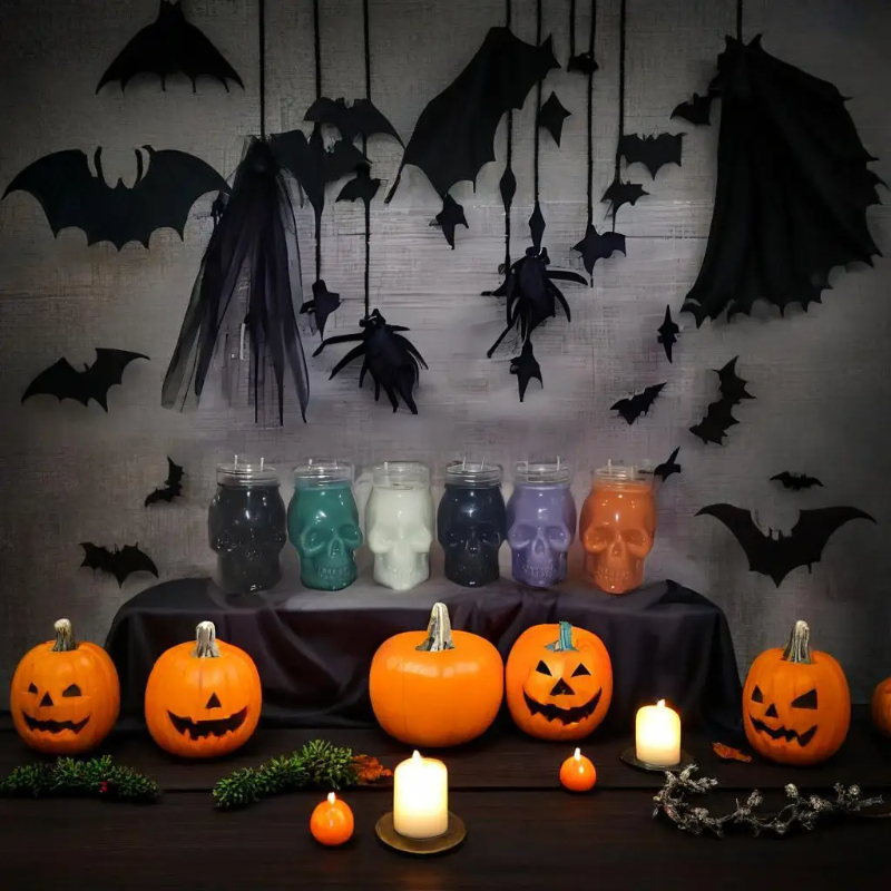 6 Pack Halloween Transparent S - đánh giá và giá Candle Making Jars With Lids