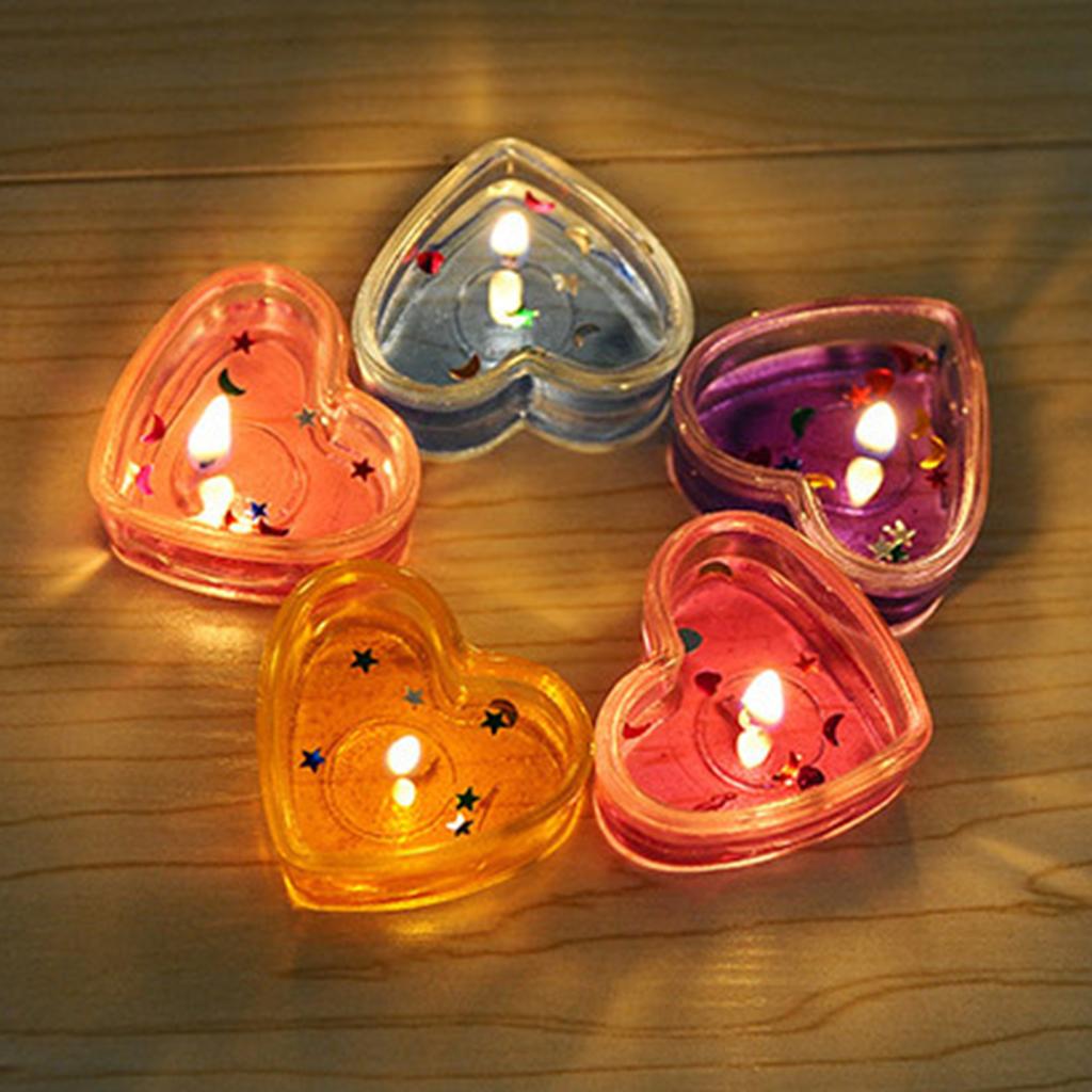 Transparent Heart Tealight Cup - đánh giá và giá Candle Making Event